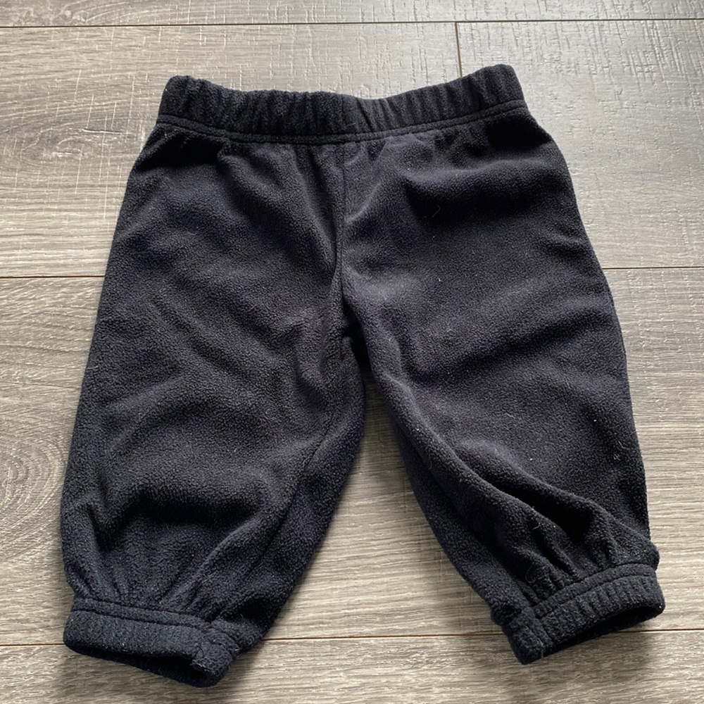Just One You black fleece pants 6M